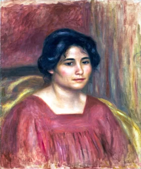 Gabrielle in a Red Dress 1908 by Pierre Auguste Renoir Gabrielle in a Red Dress 1908 by Pierre Auguste Renoir