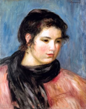 Gabriella at the Black Scarf, Circa 1905 by Pierre Auguste Renoir Gabriella at the Black Scarf, Circa 1905 by Pierre Auguste Renoir