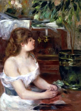 The Green Jardinière by Pierre Auguste Renoir The Green Jardinière by Pierre Auguste Renoir