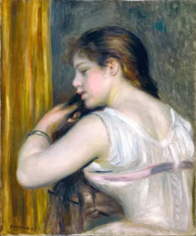 Jeune Fille Se Peignant by Pierre Auguste Renoir Jeune Fille Se Peignant by Pierre Auguste Renoir