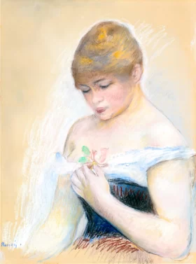 Portrait De Jeanne Samary by Pierre Auguste Renoir