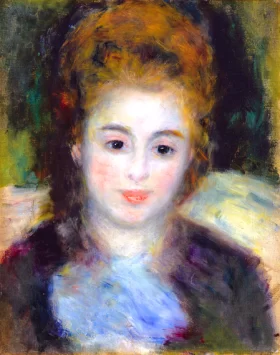 Mademoiselle Henriot Ou Jeune Fille Au Ruban Bleu by Pierre Auguste Renoir