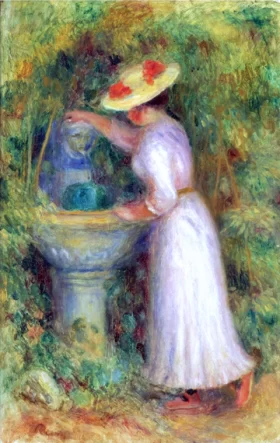 La Fontaine Or Jeune Fille Près D'une Fontaine by Pierre Auguste Renoir La Fontaine Or Jeune Fille Près D'une Fontaine by Pierre Auguste Renoir