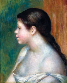 Tête De Jeune Fille by Pierre Auguste Renoir Tête De Jeune Fille by Pierre Auguste Renoir