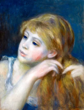 Tête De Jeune Fille Se Coiffant by Pierre Auguste Renoir
