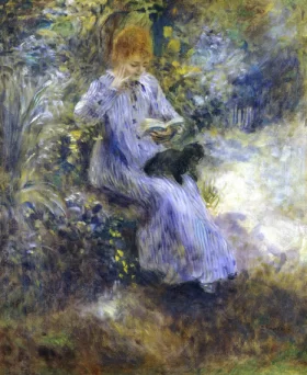 Woman and Black Dog by Pierre Auguste Renoir