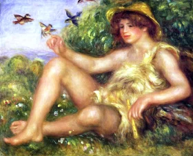 Young Shepherd in Repose by Pierre Auguste Renoir Young Shepherd in Repose by Pierre Auguste Renoir