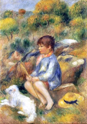 Young Boy by a Brook by Pierre Auguste Renoir