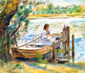 Young Woman in a Boat, 1870 by Pierre Auguste Renoir