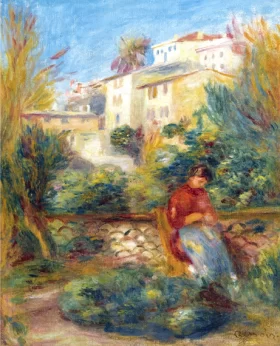 La Terrasse a Cagnes by Pierre Auguste Renoir
