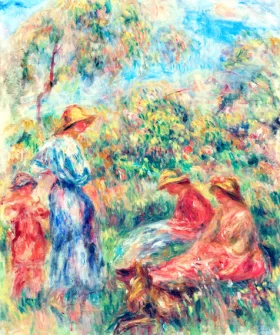 Landscape with Three Women and One Child, 1918 by Pierre Auguste Renoir