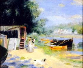 View of Bougival 1873 by Pierre Auguste Renoir View of Bougival 1873 by Pierre Auguste Renoir