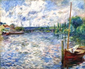 The Seine at Chatou by Pierre Auguste Renoir The Seine at Chatou by Pierre Auguste Renoir