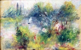 Paysage Bord Du Seine by Pierre Auguste Renoir Paysage Bord Du Seine by Pierre Auguste Renoir