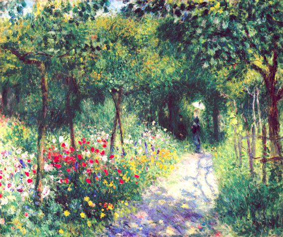 Women in a Garden, 1873 by Pierre Auguste Renoir, oil painting reproduction on canvas Women in a Garden, 1873 by Pierre Auguste Renoir