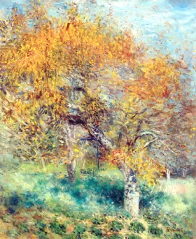 Le Poirier, Circa 1870 by Pierre Auguste Renoir Le Poirier, Circa 1870 by Pierre Auguste Renoir