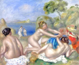 Three Bathers, 1895 by Pierre Auguste Renoir Three Bathers, 1895 by Pierre Auguste Renoir