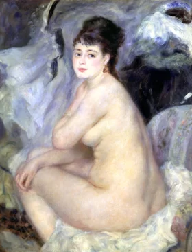 Nude Seated on a Sofa by Pierre Auguste Renoir Nude Seated on a Sofa by Pierre Auguste Renoir