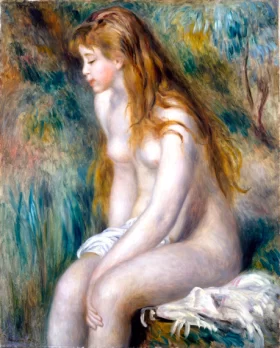 Young Girl Bathing by Pierre Auguste Renoir Young Girl Bathing by Pierre Auguste Renoir