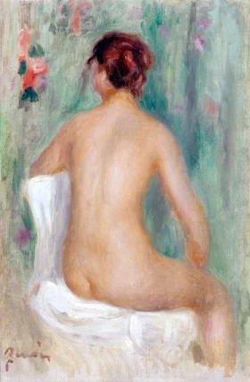Nu Assis, De Dos by Pierre Auguste Renoir
