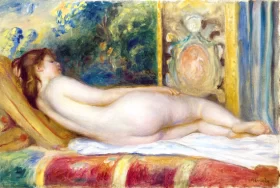Naked Woman on the Sofa by Pierre Auguste Renoir