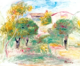 Esquisse of the Orchard with House, 1904 by Pierre Auguste Renoir