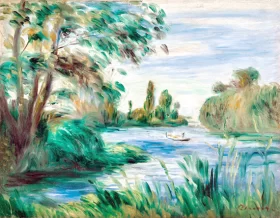Au Bord De La Rivière (La Seine) by Pierre Auguste Renoir