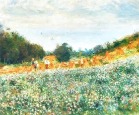 La Moisson a Berneval by Pierre Auguste Renoir