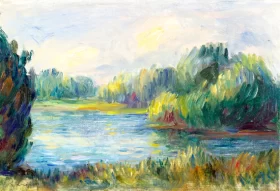 River Border by Pierre Auguste Renoir