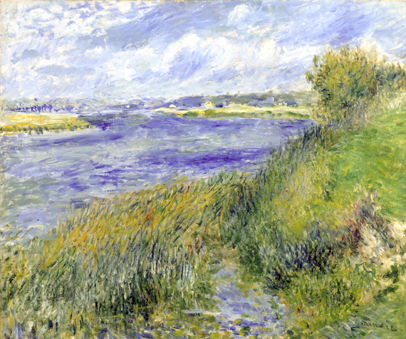The Seine at Champrosay, 1876 by Pierre Auguste Renoir, oil painting reproduction on canvas The Seine at Champrosay, 1876 by Pierre Auguste Renoir