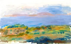 Green Falseise and Sea, 1898 by Pierre Auguste Renoir