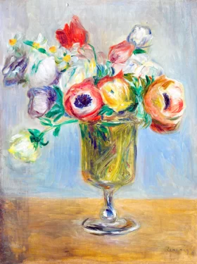 Vase D'anémones by Pierre Auguste Renoir