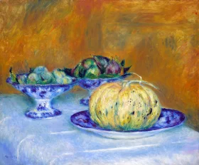 Nature Morte Au Melon, Amandes Et Figues by Pierre Auguste Renoir