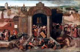 Christ Driving The Traders From The Temple by Pieter Bruegel the elder Christ Driving The Traders From The Temple by Pieter Bruegel the elder