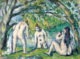 Three Bathers by Paul Cezanne