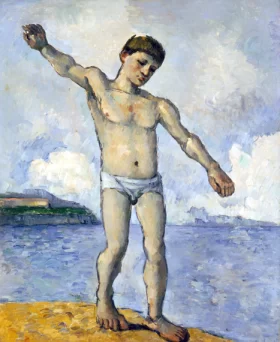 Baigneur Aux Bras Écartés by Paul Cezanne