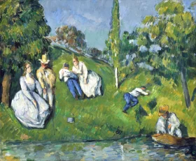 The Pond 1877 by Paul Cezanne The Pond 1877 by Paul Cezanne