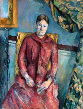Madame Cézanne in a Red Dress by Paul Cezanne