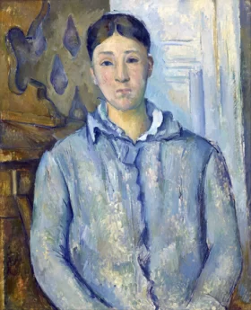 Madame Cézanne in Blue 1890 by Paul Cezanne