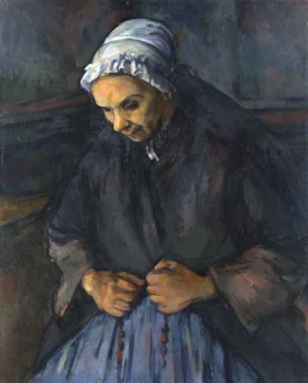 An Old Woman with a Rosary by Paul Cezanne