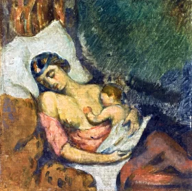 Woman Breastfeeding Her Child 1872 by Paul Cezanne