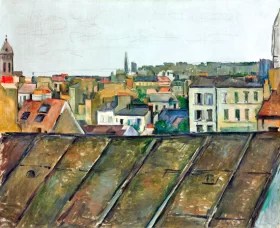 Les Toits De Paris by Paul Cezanne