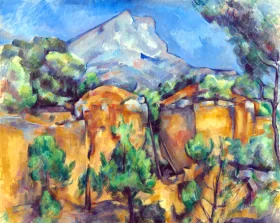 Mountains Mont Sainte-Victoire seen from the Bibémus Quarry 1897 by Paul Cezanne