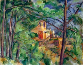 Château Noir Derrière Les Arbres 1885 by Paul Cezanne