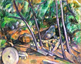 Millstone in the Park of the Château Noir by Paul Cezanne