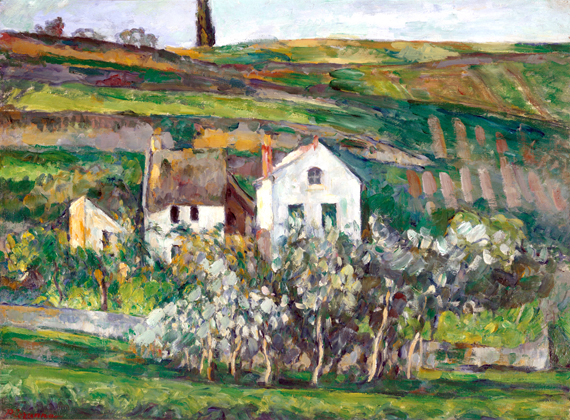 Small Houses in Pontoise by Paul Cezanne, oil painting reproduction on canvas Small Houses in Pontoise by Paul Cezanne