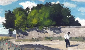 The White Wall by Paul Cezanne