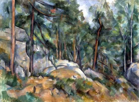 Forest Interior by Paul Cezanne