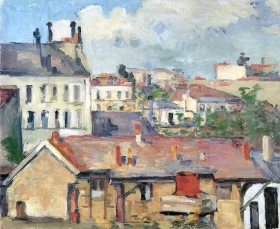 Groupe De Maisons – Les Toits by Paul Cezanne