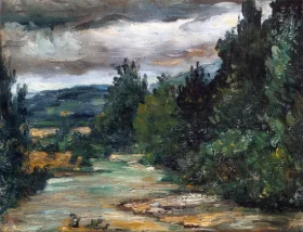 La Rivière Dans La Plaine 1865 by Paul Cezanne